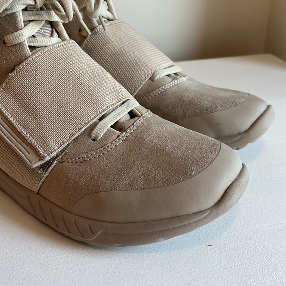 ZARA Kid’s Beige Suede Discreet Lace Up High Top Sneaker Size 37 (6.5) - Picture 10 of 10